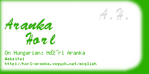 aranka horl business card